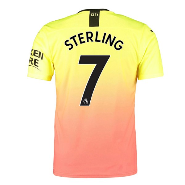 Camiseta Manchester City NO.7 Sterling 3ª Kit 2019 2020 Naranja